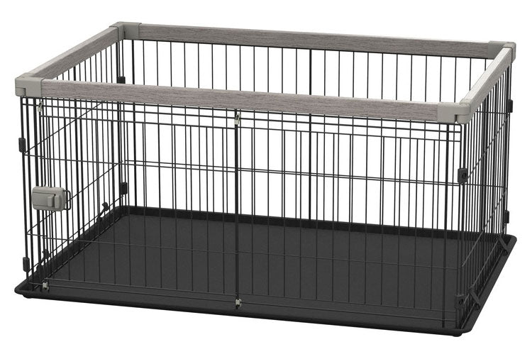 アイリスオーヤマ ウッディシステムサークル SWS-1200 アッシュグレー ペットサークル 小型犬 中型犬 木目 サークル 仕切り IRIS OHYAMA(代引不可)