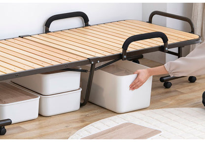 アイリスオーヤマ 折りたたみすのこベッド セミシングル OTBSS-WH ナチュラルホワイト 折りたたみベッド すのこベッド ベッドフレーム IRIS OHYAMA(代引不可)