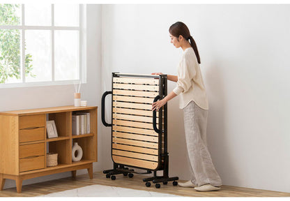 アイリスオーヤマ 折りたたみすのこベッド セミシングル OTBSS-WH ナチュラルホワイト 折りたたみベッド すのこベッド ベッドフレーム IRIS OHYAMA(代引不可)