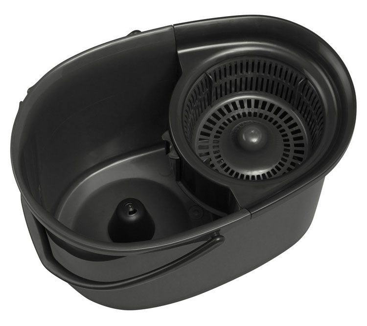 アイリスオーヤマ 回転モップ手回しタイプ KMT-420 ダークグレー 水切りしやすい手回しタイプ IRIS OHYAMA(代引不可)