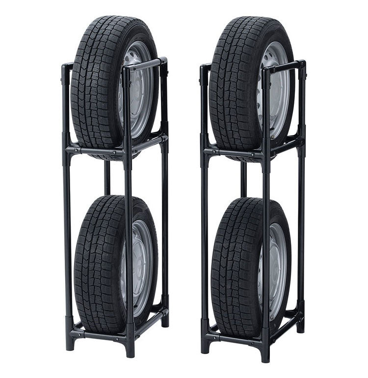 アイリスオーヤマ 省スペースタイヤラック普通車用 STH-472 ブラック IRIS OHYAMA(代引不可)