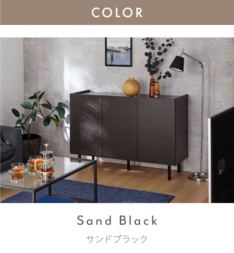 北欧風 キャビネット 幅125 オーク 日本製 完成品 木製 おしゃれ カウンター 間仕切り 国産 ナチュラル 木目 オレフィン 脚付き 収納 チェスト リビング 収納 スチール脚(代引不可)