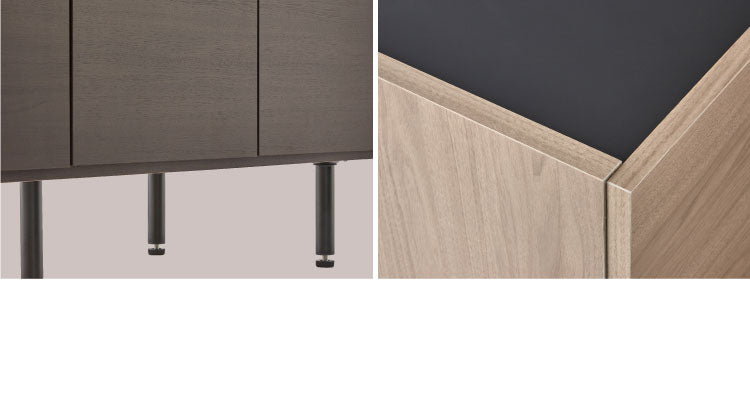 北欧風 キャビネット 幅125 オーク 日本製 完成品 木製 おしゃれ カウンター 間仕切り 国産 ナチュラル 木目 オレフィン 脚付き 収納 チェスト リビング 収納 スチール脚(代引不可)