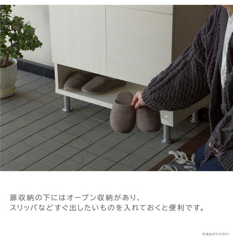シューズボックス 下駄箱 靴箱 完成品 幅72.5×奥行37.5×高さ177cm MOISS加工 木製 脚付き エントランス 玄関 収納 棚 靴 シューズ ハイタイプ 可動 高さ調節 消臭 おしゃれ 北欧 大容量 日本製 国産(代引不可)