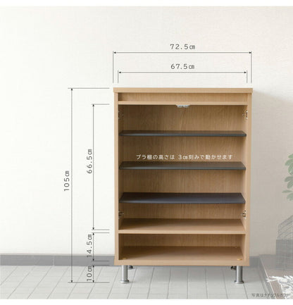 シューズボックス 下駄箱 靴箱 完成品 幅72.5×奥行37.5×高さ105cm MOISS加工 木製 脚付きエントランス 玄関 収納 棚 靴 シューズ ロータイプ 可動 高さ調節 消臭 おしゃれ 北欧 大容量 日本製 国産(代引不可)