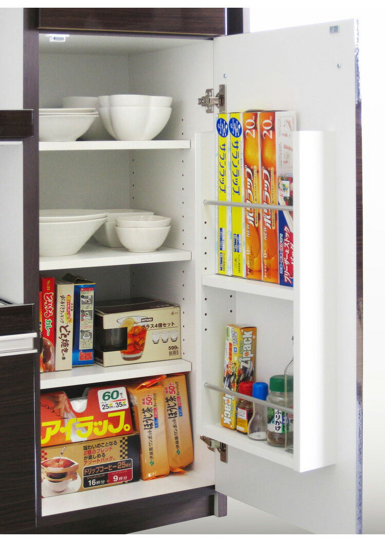 キッチンストッカー 完成品 日本製 幅99×奥行45×高さ120cm MOISS加工 パントリー 収納 頑丈 食器棚 キッチン 収納(代引不可)