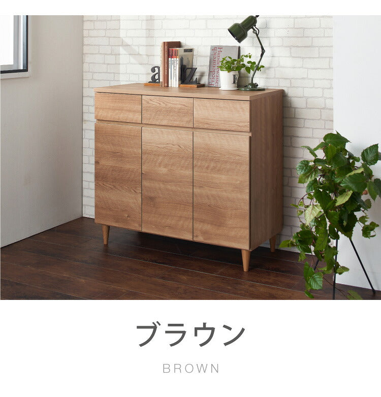 【日本製 完成品】北欧 木製 キャビネット 幅89 収納棚 扉付き リビング 収納家具 シェルフ 木製 rack 北欧 シンプル モダン 棚 本棚 家具 ウッド 大容量 オシャレ ブラウン ナチュラル ホワイト(代引不可)