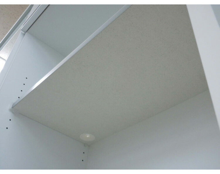 キッチンボード 日本製 完成品 MOISS加工 幅117.5×奥行46×高さ194.5cm オーバートラベルレール 採用 キッチン収納 収納(代引不可)