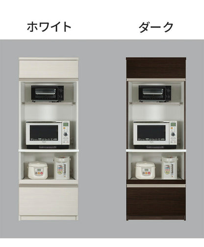 キッチンボード 日本製 完成品 MOISS加工 幅70.5×奥行51.5×高さ194.5cm オーバートラベルレール 採用 キッチン収納 収納(代引不可)