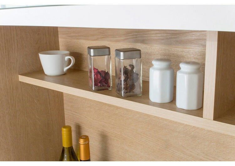 食器棚 幅100cm 奥行45cm 高さ85cm 完成品 棚 国産 日本製 キッチンボード ダイニングボード カップボード レンジボード 引き戸 スライド 一人暮らし 新生活 収納(代引不可)