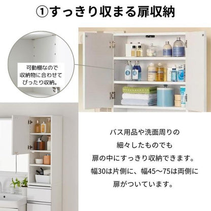 日本製 鏡面仕上げの高級ランドリーチェスト チェスト 幅60cm 高さ100cm 背面化粧仕上げ 完成品 開梱設置無料 薄型 棚 ランドリーチェスト ランドリーラック