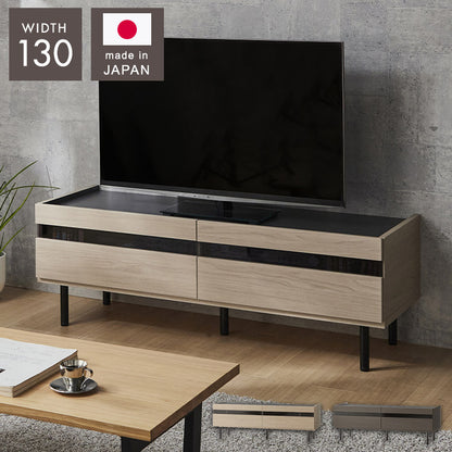 脚付TVボード 幅130 完成品 日本製 奥行 45 脚付きテレビ台 木製 テレビボード TV台 TVボード テレビラック 北欧風 おしゃれ シンプル(代引不可)