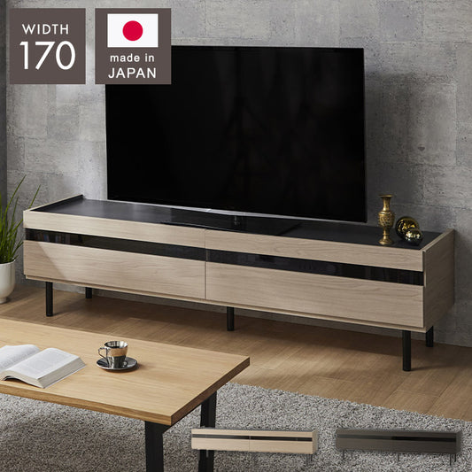 脚付TVボード 幅170 完成品 日本製 奥行 45 脚付きテレビ台 木製 テレビボード TV台 TVボード テレビラック 北欧風 おしゃれ シンプル(代引不可)
