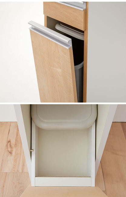 ゴミ箱 隠す収納 キッチンカウンター 1分別 蓋が自動開閉 スライドレール付き完成品 日本製 ペールワゴン ペールストッカー ダストボックス レンジ台 レンジラック(代引不可)