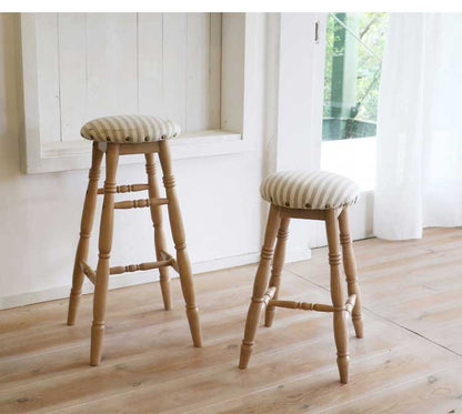 ロースツール スツール 天然木 木製 丸 椅子 一人用 チェア チェアー イス いす 1Pチェア リラックスチェア バースツール バーチェア カウンターチェア カフェ風(代引不可)