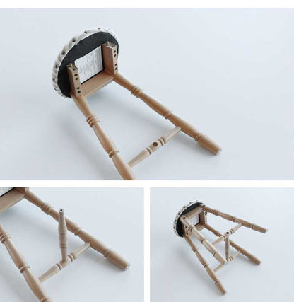 ロースツール スツール 天然木 木製 丸 椅子 一人用 チェア チェアー イス いす 1Pチェア リラックスチェア バースツール バーチェア カウンターチェア カフェ風(代引不可)