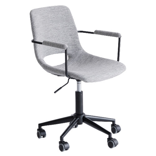 オフィスチェア アームチェア 高さ調節 肘置き 肘掛け キャスター付き 昇降式 コンパクト 背もたれ パソコンチェア 書斎 おしゃれ 北欧 スチール スタイリッシュ(代引不可)