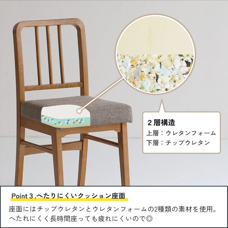 ダイニングチェア 完成品 座面高46cm 木製 ヴィンテージ風 軽量 コンパクト ウッドチェア リビング ダイニング ワンルーム マンション 椅子 チェア Atl CH-3680(代引不可)