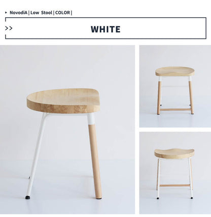 ロースツール 幅42cm 天然木 スチール ダイニングスツール コンパクト おしゃれ 北欧 ロータイプ 木製 飾り台 ダイニングチェア 椅子 いす イス(代引不可)