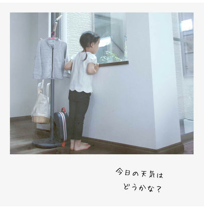 ポールハンガー 天然木 木製 おしゃれ 北欧 スリム コートハンガー シンプル 省スペース かわいい 子供部屋 リビング 玄関 帽子掛け 洋服掛け すべらない スタンド(代引不可)