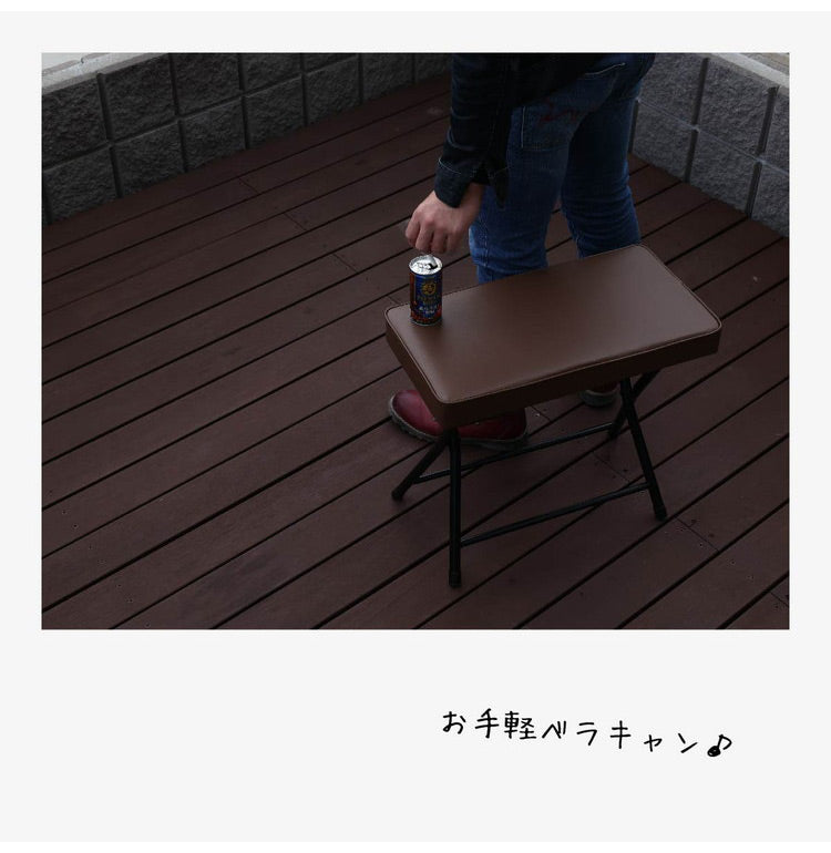 ベンチ フォールディングベンチ 折りたたみベンチ 幅51cm 折り畳み式 スチール 玄関 軽量 コーデュロイ 合成皮革 おしゃれ 北欧 ヴィンテージ 一人暮らし 新生活(代引不可)