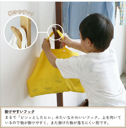ハンガーラック 高さ調節 5段階 スリム キャスター付 棚 ランドセル フック 子供 キッズ 大人 幅58.5 奥行38.5 木製 おしゃれ 服掛け コート掛け(代引不可)(代引不可)