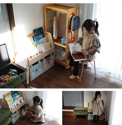 絵本ラック 絵本棚 絵本収納 ブックラック 本棚 本収納 収納 キッズラック リビングラック モンテッソーリ 片づけ 自主性 自発性 子ども部屋収納 Kids Low Book Rack(代引不可)