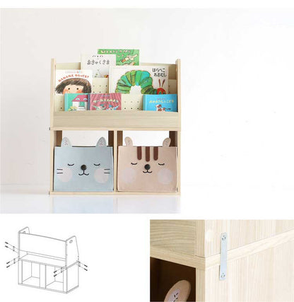 絵本ラック 絵本棚 絵本収納 ブックラック 本棚 本収納 収納 キッズラック リビングラック モンテッソーリ 片づけ 自主性 自発性 子ども部屋収納 Kids Low Book Rack(代引不可)