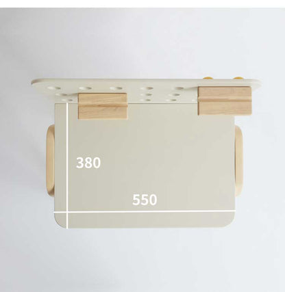 子供用 机 デスク 子供テーブル キッズデスク 木製 リビング学習 学習机 勉強机 お絵かき 有孔ボード 棚板 Kids Desk -emy- ILT-3641(代引不可)