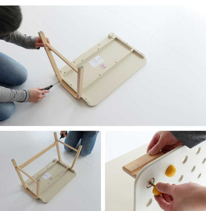 子供用 机 デスク 子供テーブル キッズデスク 木製 リビング学習 学習机 勉強机 お絵かき 有孔ボード 棚板 Kids Desk -emy- ILT-3641(代引不可)