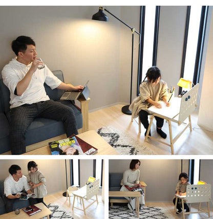 子供用 机 デスク 子供テーブル キッズデスク 木製 リビング学習 学習机 勉強机 お絵かき 有孔ボード 棚板 Kids Desk -emy- ILT-3641(代引不可)