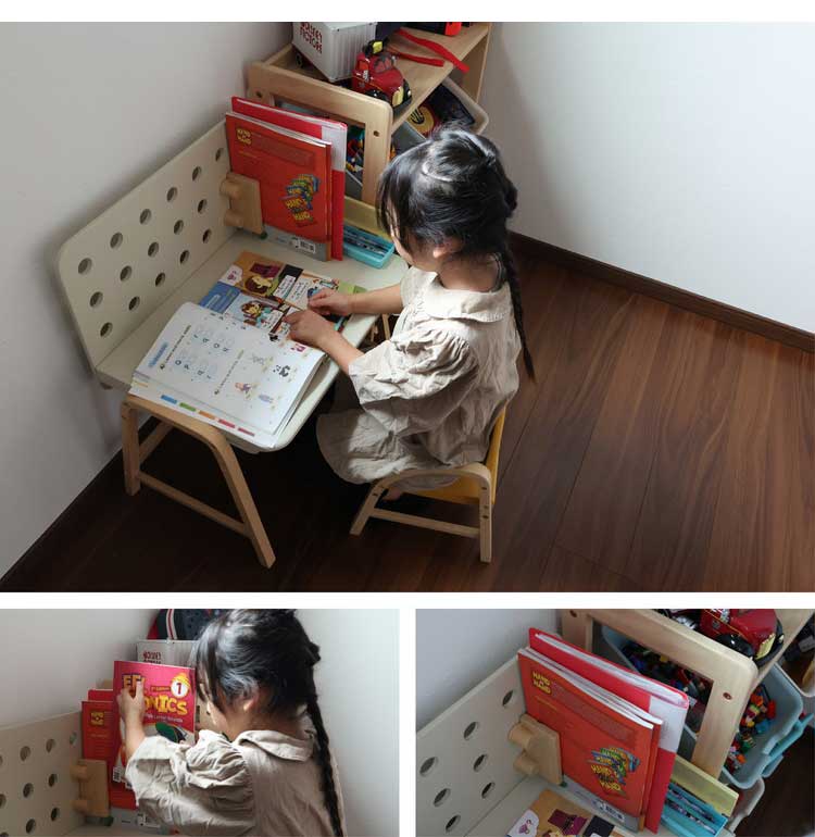 子供用 机 デスク 子供テーブル キッズデスク 木製 リビング学習 学習机 勉強机 お絵かき 有孔ボード 棚板 Kids Desk -emy- ILT-3641(代引不可)