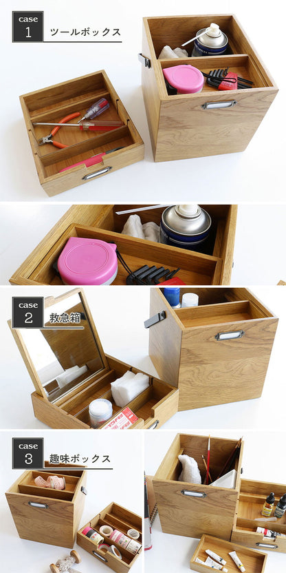 コスメボックス メイクボックス ミラー付き 木製 天然木 取っ手付き 持ち運び可能 小物入れ 化粧入れ 鏡 ドレッサー 化粧品収納 寝室 ベッドルーム プレゼント お祝い 母の日 K-3745(代引不可)