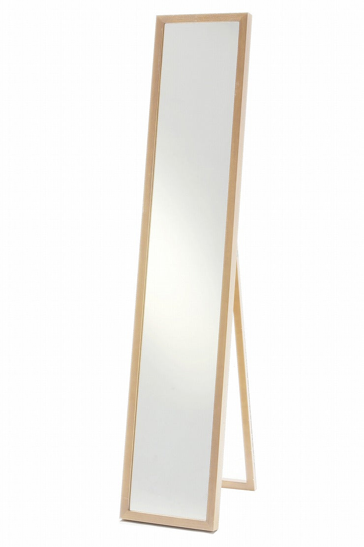 スタンドミラー インセットミラー 飛散防止対策 姿見ミラー シンプル 鏡 木製ミラー 全身ミラー(代引不可)