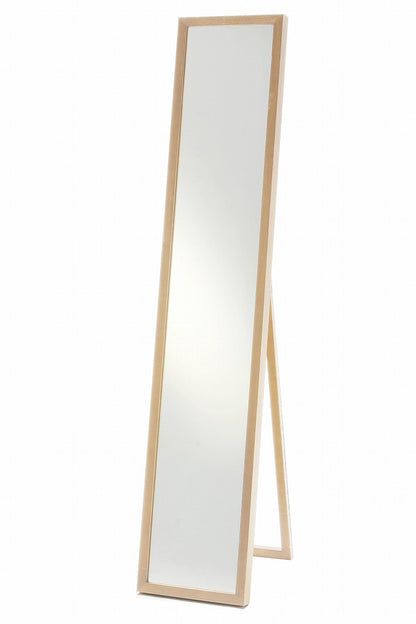 スタンドミラー インセットミラー 飛散防止対策 姿見ミラー シンプル 鏡 木製ミラー 全身ミラー(代引不可)