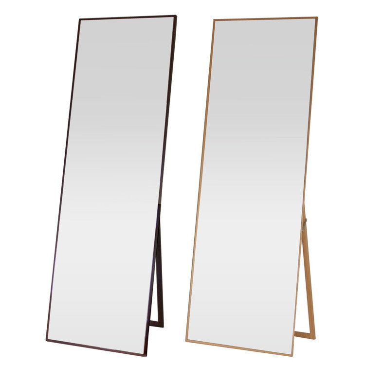 ミラー 全身鏡 50×160cm 飛散防止加工 鏡 大きめ スタンドミラー 天然木 姿見 おしゃれ 北欧 木製 アンティーク 折りたたみ 収納 完成品 ワイド(代引不可)