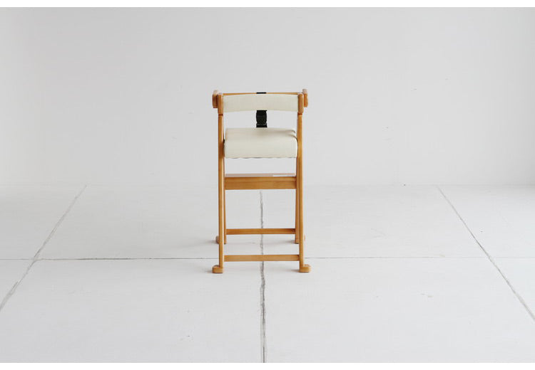 折りたたみ キッズチェア 持ち運び 子ども用 キッズ用 ハイチェア ハイタイプ 天然木 ダイニング 安全 ダイニングチェア アイボリー おしゃれ かわいい(代引不可)