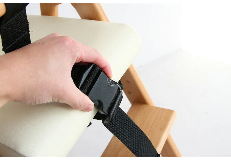 折りたたみ キッズチェア 持ち運び 子ども用 キッズ用 ハイチェア ハイタイプ 天然木 ダイニング 安全 ダイニングチェア アイボリー おしゃれ かわいい(代引不可)