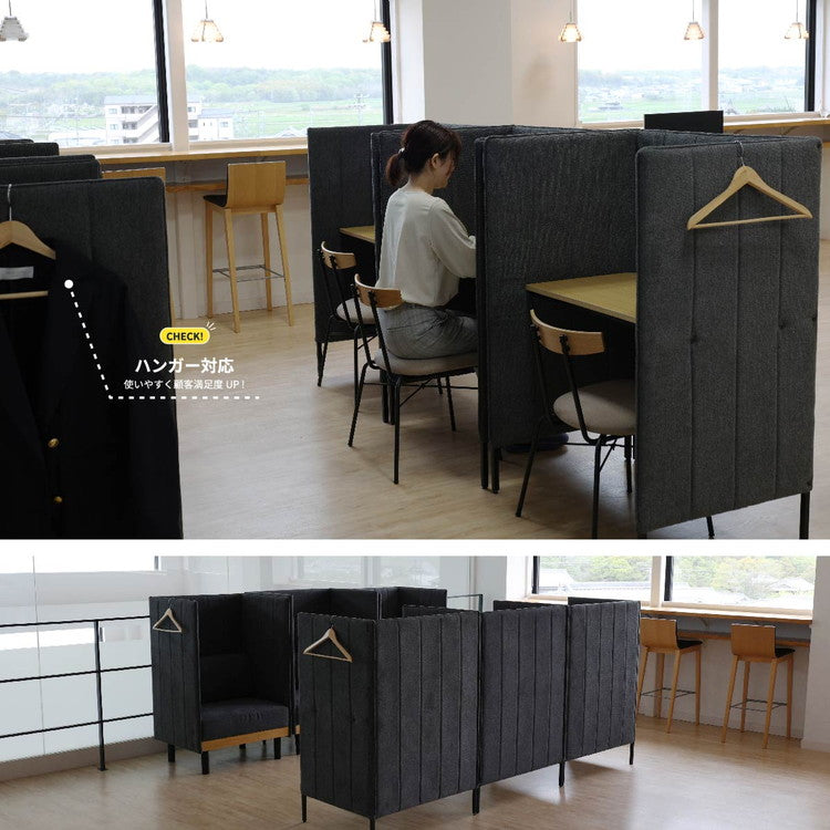 ブースデスク パーソナルデスク 幅88 奥行65.5 高さ123.5cm パソコンデスク 個人用 オフィス リモートワーク デスク 勉強机 プライバシー 目隠し 仕切り パーテーション 作業 集中(代引不可)