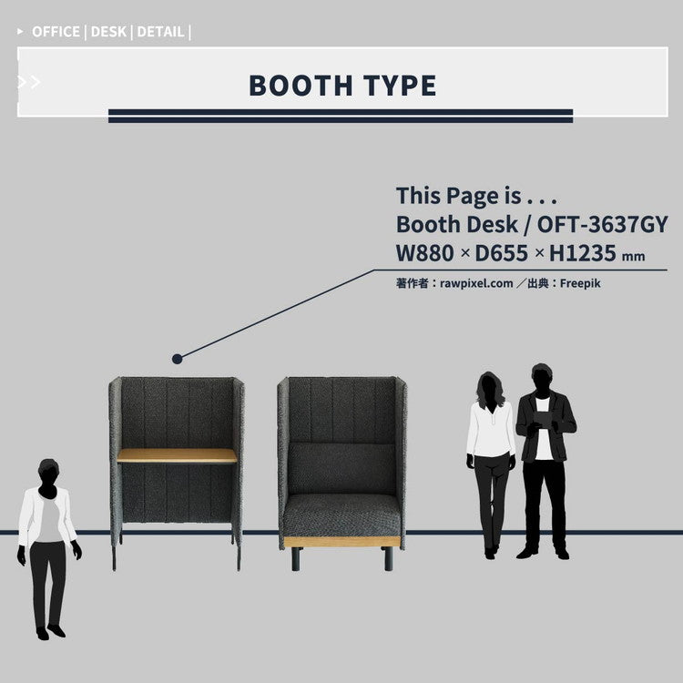 ブースデスク パーソナルデスク 幅88 奥行65.5 高さ123.5cm パソコンデスク 個人用 オフィス リモートワーク デスク 勉強机 プライバシー 目隠し 仕切り パーテーション 作業 集中(代引不可)