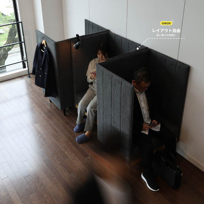 ブースデスク パーソナルデスク 幅88 奥行65.5 高さ123.5cm パソコンデスク 個人用 オフィス リモートワーク デスク 勉強机 プライバシー 目隠し 仕切り パーテーション 作業 集中(代引不可)