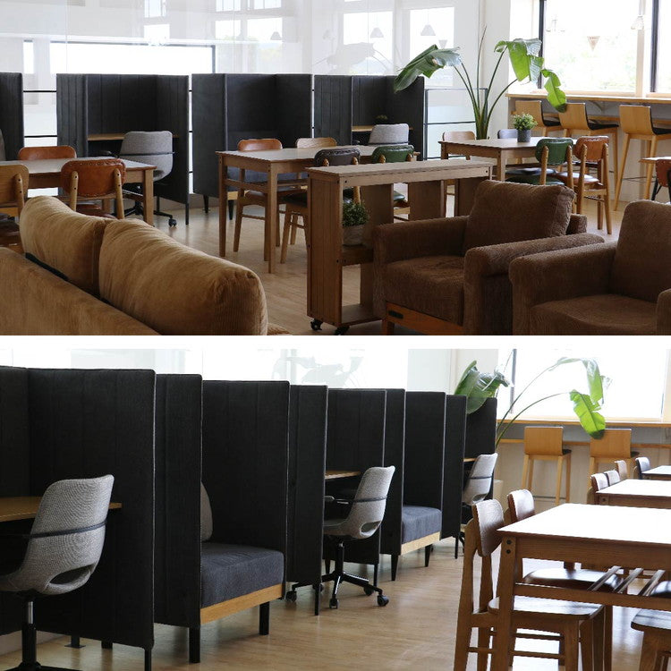 ブースデスク パーソナルデスク 幅88 奥行65.5 高さ123.5cm パソコンデスク 個人用 オフィス リモートワーク デスク 勉強机 プライバシー 目隠し 仕切り パーテーション 作業 集中(代引不可)