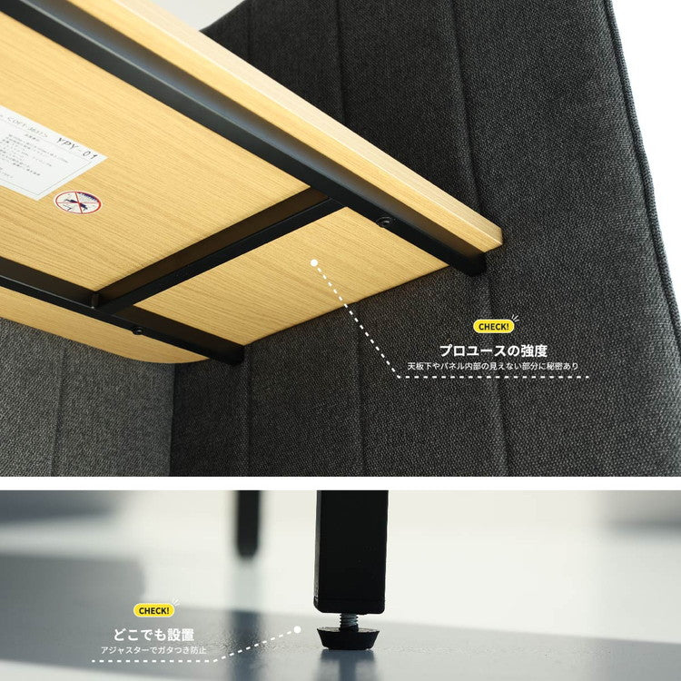 ブースデスク パーソナルデスク 幅88 奥行65.5 高さ123.5cm パソコンデスク 個人用 オフィス リモートワーク デスク 勉強机 プライバシー 目隠し 仕切り パーテーション 作業 集中(代引不可)