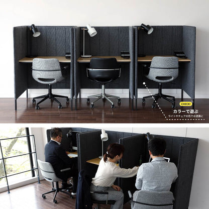 ブースデスク パーソナルデスク 幅88 奥行65.5 高さ123.5cm パソコンデスク 個人用 オフィス リモートワーク デスク 勉強机 プライバシー 目隠し 仕切り パーテーション 作業 集中(代引不可)