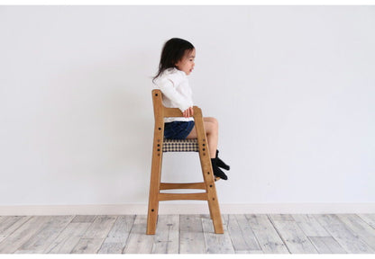 キッズチェア ハイタイプ 天然木 ハイチェア チェック 子ども用 こども キッズ用 椅子 いす イス ベビーチェア 木製 テーブル ダイニング 赤ちゃん お子様(代引不可)