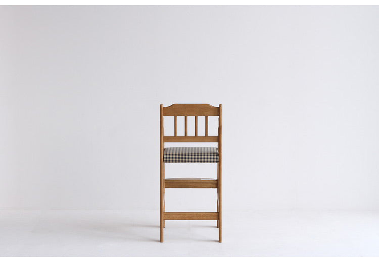 キッズチェア ハイタイプ 天然木 ハイチェア チェック 子ども用 こども キッズ用 椅子 いす イス ベビーチェア 木製 テーブル ダイニング 赤ちゃん お子様(代引不可)