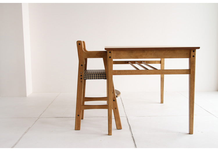 キッズチェア ハイタイプ 天然木 ハイチェア チェック 子ども用 こども キッズ用 椅子 いす イス ベビーチェア 木製 テーブル ダイニング 赤ちゃん お子様(代引不可)