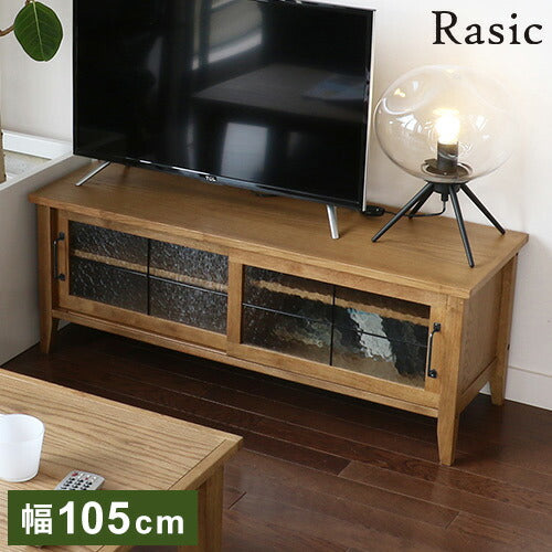 テレビボード 幅105cm 天然木 テレビ台 取っ手 スチール TV台 TVラック ローボード シンプル 木製 おしゃれ 北欧 オーク材 テレビラック TVボード ナチュラル(代引不可)