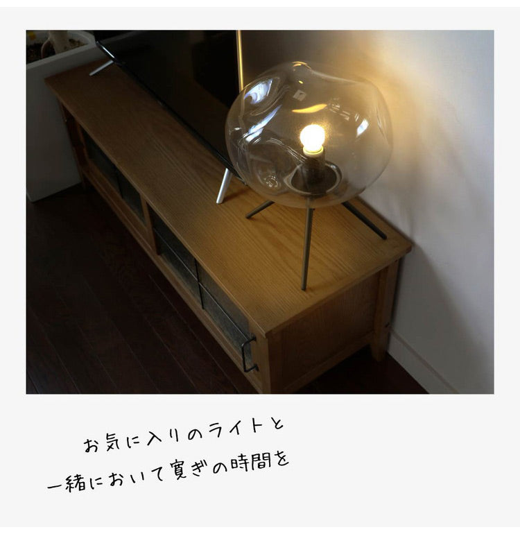 テレビボード 幅105cm 天然木 テレビ台 取っ手 スチール TV台 TVラック ローボード シンプル 木製 おしゃれ 北欧 オーク材 テレビラック TVボード ナチュラル(代引不可)