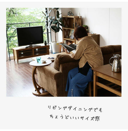 テレビボード 幅105cm 天然木 テレビ台 取っ手 スチール TV台 TVラック ローボード シンプル 木製 おしゃれ 北欧 オーク材 テレビラック TVボード ナチュラル(代引不可)